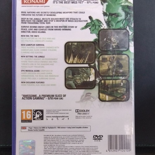 Metal Gear Solid 3 Snake Eater PS2 used, action game