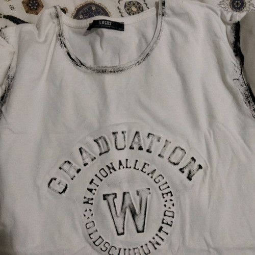 Men's white XXL t-shirt used, slim fit