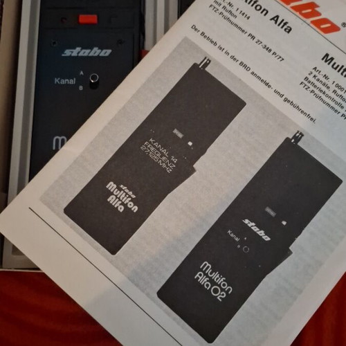 Stabo Multifon Alfa 02 portable walkie-talkies used, set of 2