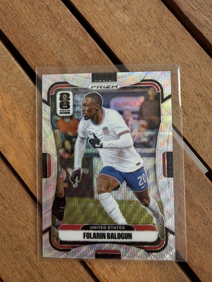 Folarin Balogun Silver Wave Prizm 2026 Panini World Cup card like new