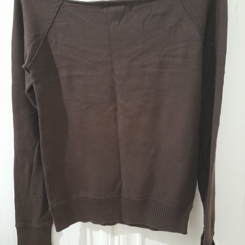 Knitted blouse like new, brown, off-shoulder, size M