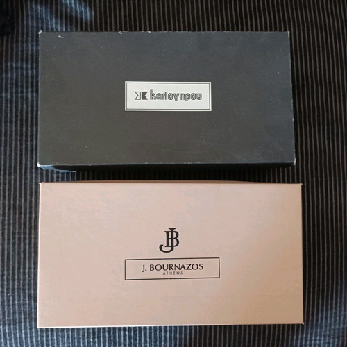 J.BOURNAZOS and Kalogirou shoe boxes like new, set of 2