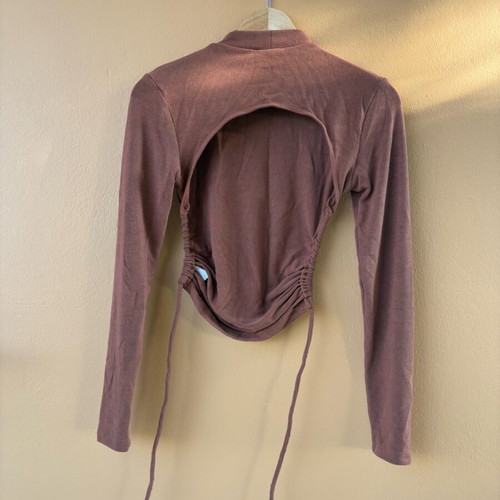 Zimbabongo shirt brown autumn new, long-sleeve with cord