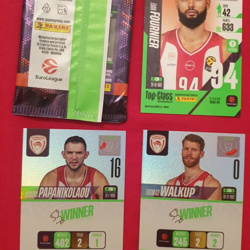 Top Class Panini Euroleague Basketball Cards 2026 New, Olympiakos BC