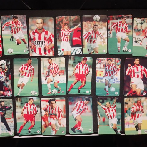 Olympiakos football cards new, Rainbow album 1998-1999