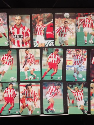 Olympiakos football cards new, Rainbow album 1998-1999