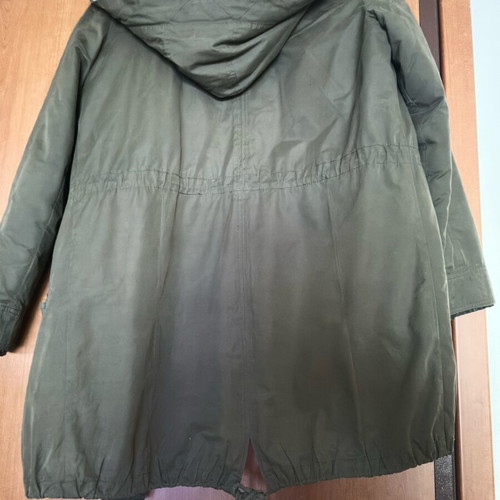 Mango parka like new with fur and leather details