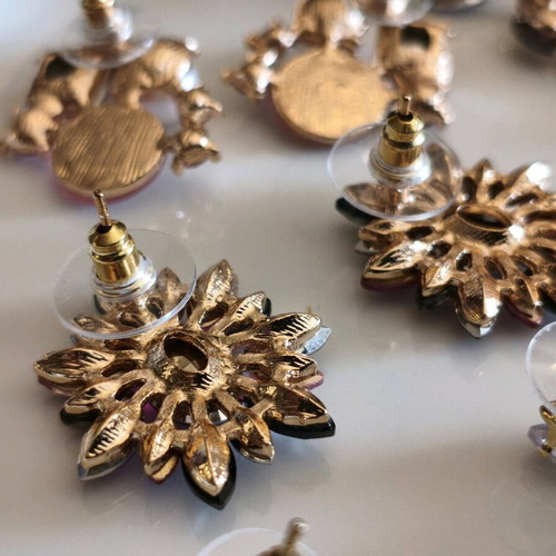 Statement earrings bundle new from gold-plated brass