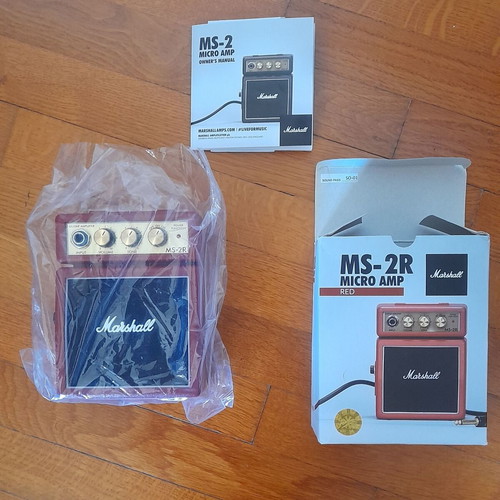 Marshall MS-2R Mini Amplifier like new, red