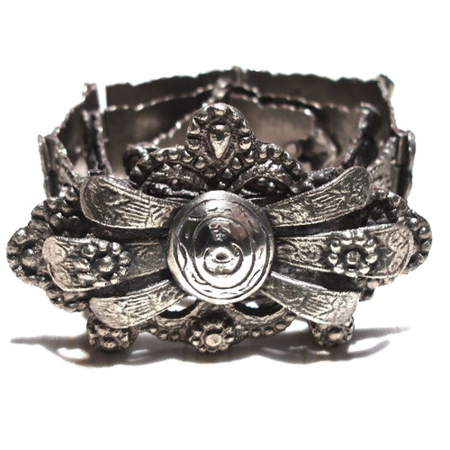 Men's Ottoman silver solid warrior belt used