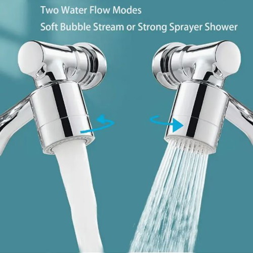 Sink faucet with 1080° rotation and protection connector