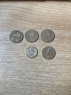 Old coins used, pack of 5 pieces