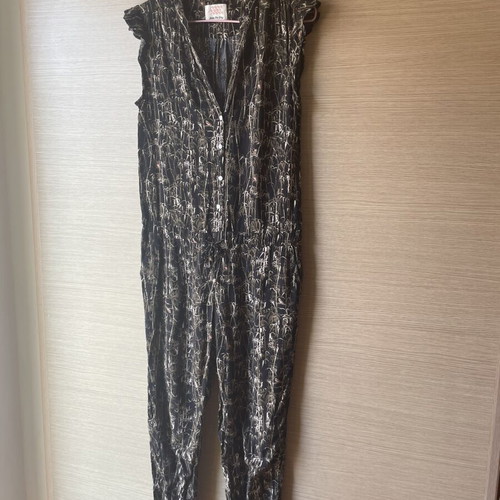 Funky Buddha jumpsuit medium viscose like new black green