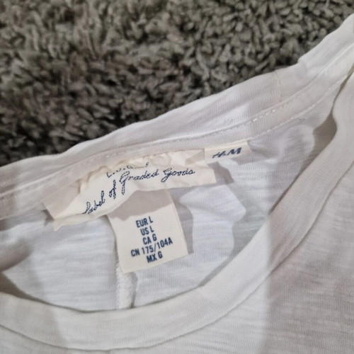 H&M women’s white Stockholm t-shirt size L like new