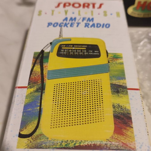 Sports ST-14 vintage AM/FM pocket radio, new old stock