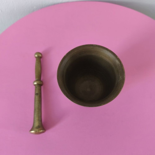 Bronze mortar used, large