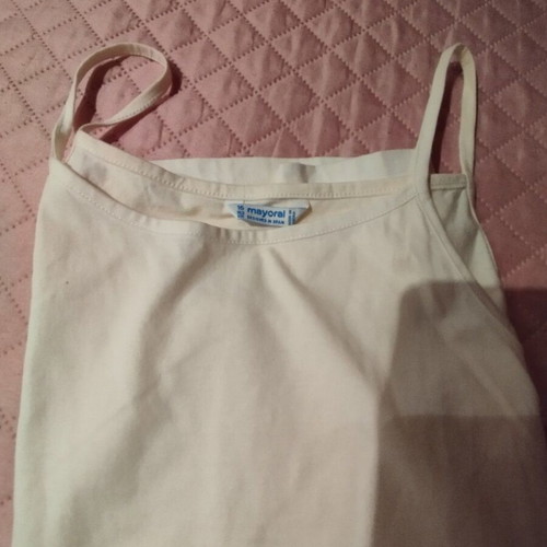 Mayoral children's thin knit sweater with inner vest, like new, beige
