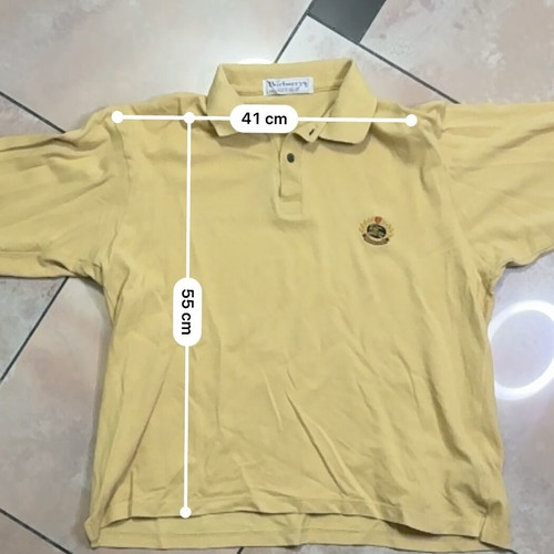 Burberrys vintage yellow long-sleeve polo shirt, size M