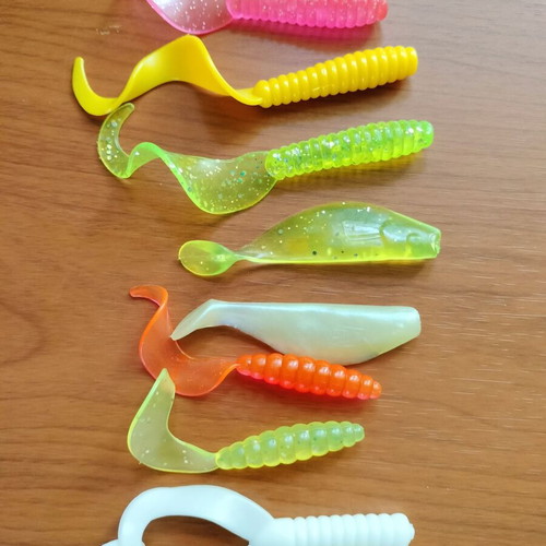 Silicone lures like new, 7 centimeters long