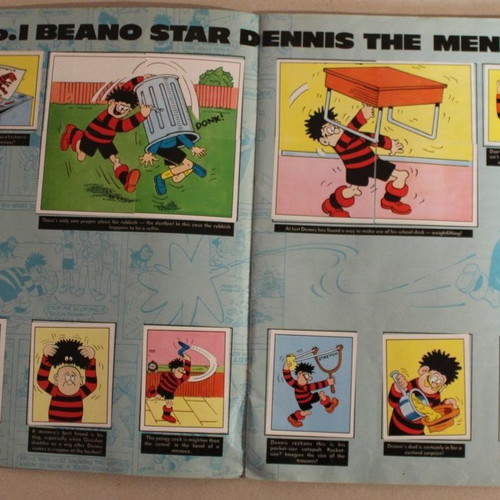 Panini 1988 Dandy Beano sticker album used, complete