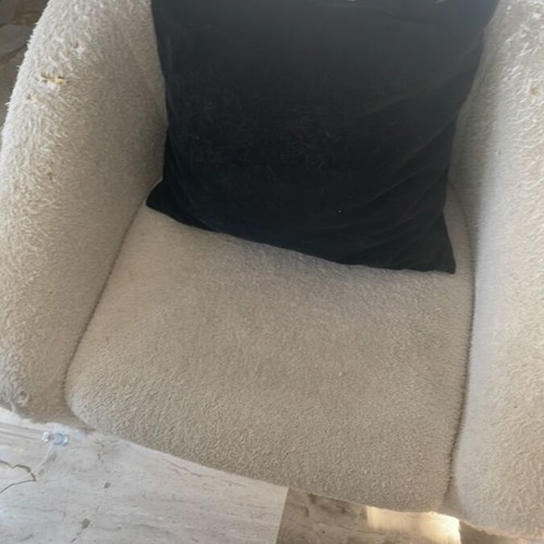 Armchair used, sheepskin, medium condition