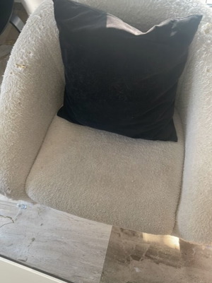 Armchair used, sheepskin, medium condition