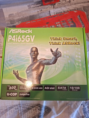 Asrock P4i65GV motherboard box like new with accessories and manual