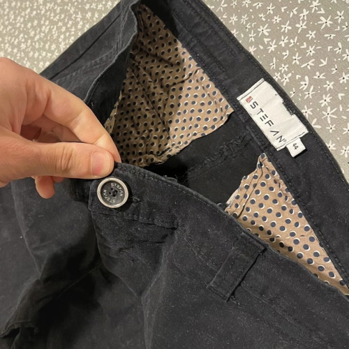 Stefan Chino slim fit pants, black, size M