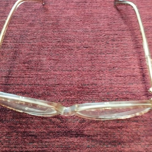 Optex Vintage Women's Eyeglass Frame New Transparent Honey