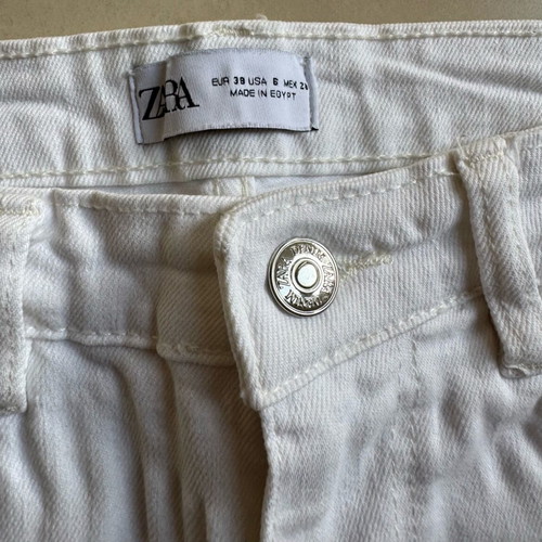 Zara White Jean Like New Size 38