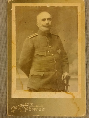 Photograph on cardboard used, circa 1880
