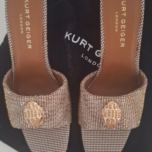 Kurt Geiger mules new, gold color, size 40