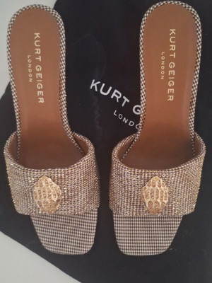 Kurt Geiger mules new, gold color, size 40