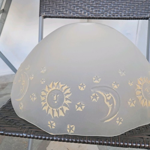 Glass ceiling light shade used, suitable for children's room