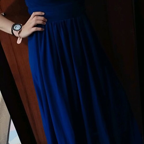 Maxi dress blue like new Eva et Lola