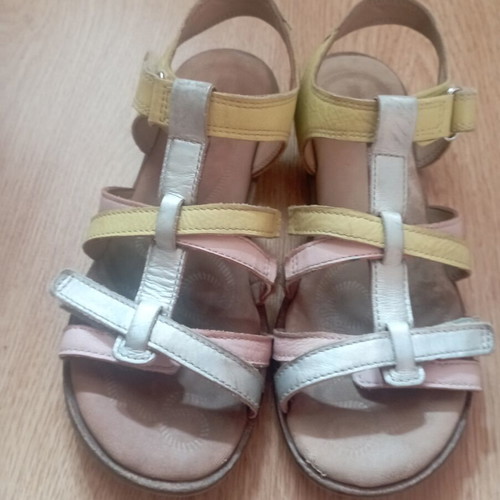 Superfit children's sandals multicolour with yellow and silver straps