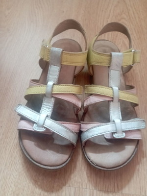 Superfit children's sandals multicolour with yellow and silver straps
