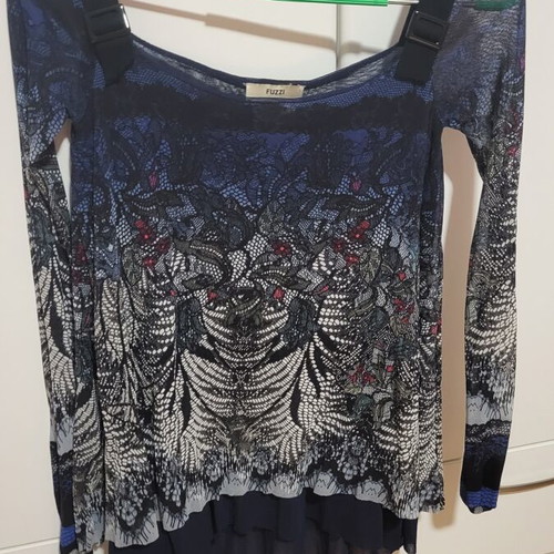 Women's blouse size S like new, colorful, semi-transparent layers