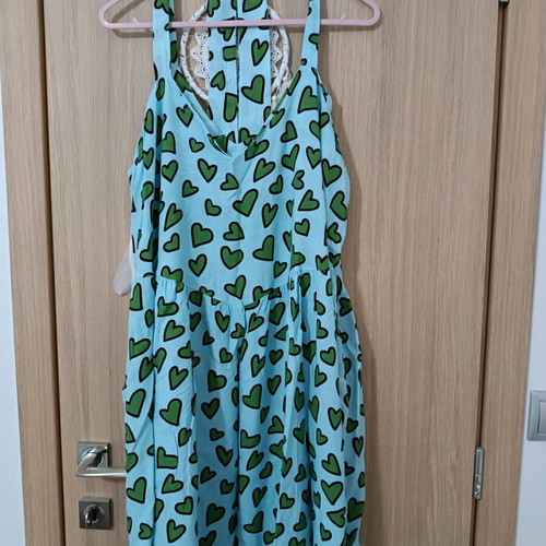 Dress like new with hearts, green and turquoise