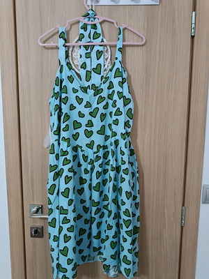 Dress like new with hearts, green and turquoise