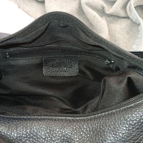 Creole black leather crossbody bag used