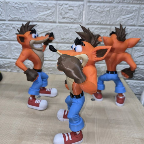 Crash Bandicoot handmade 3D printed figures, new