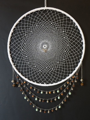 Dreamcatcher 9 new with cotton, metal and wooden beads
