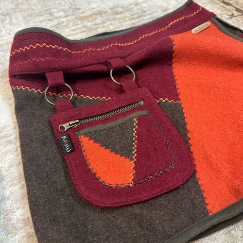 Vintage Moshiki wool patchwork skirt like new, size M