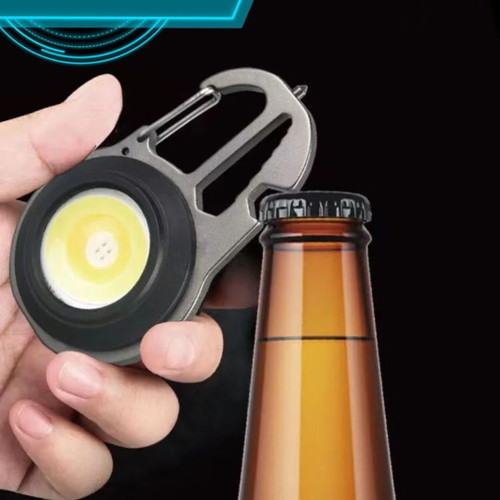 Survival carabiner new with LED light and multitool