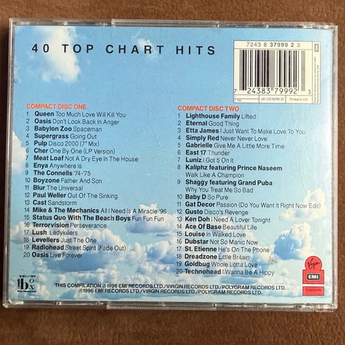 Now That's What I Call Music! 33 Double CD Set 1996 like new
