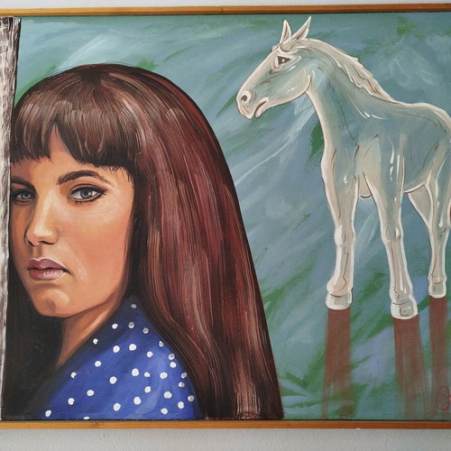 Painting "Perimenontas Ton Prigkipa" by Ch. Koiliaris like new