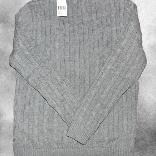 Polo Ralph Lauren Cable Knit Sweater new, gray, size L