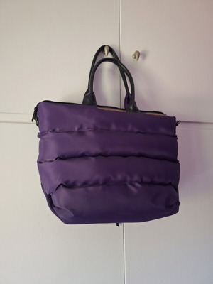 Paolo bag shoulder bag like new, purple and black, waterproof fabric