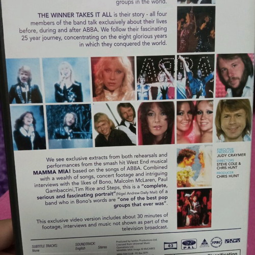 Abba The Abba Story DVD like new, subbed